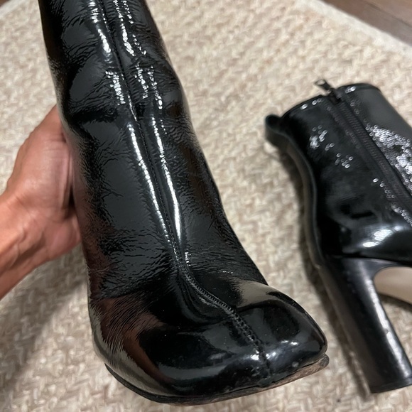 Rag and Bone Ellis Black Patent Leather Boots Ankle Booties - Picture 10 of 15